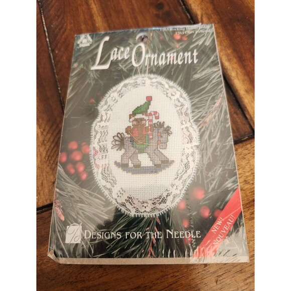 Designs for the Needle 1263 Rocking Horse Lace Ornament Cross Stitch Kit NEW - Picture 1 of 2